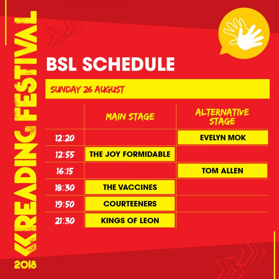 Sunday-BSL-Schedule