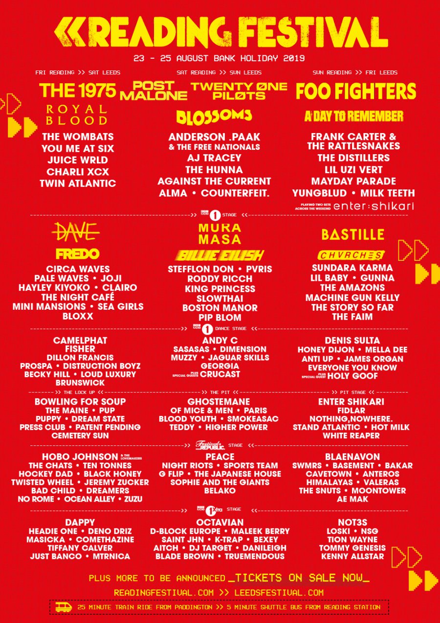 Reading Festival Line Up 2019