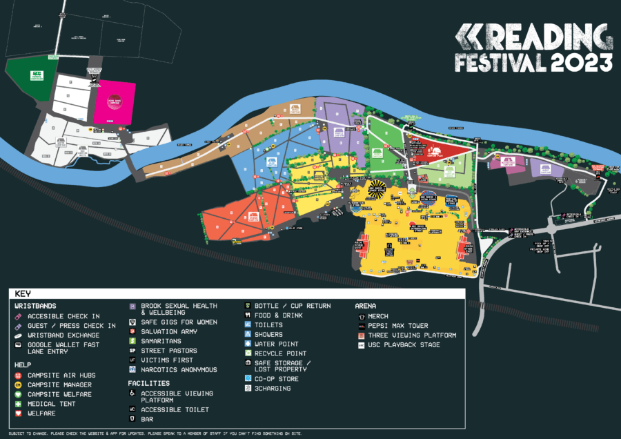 reading festival map