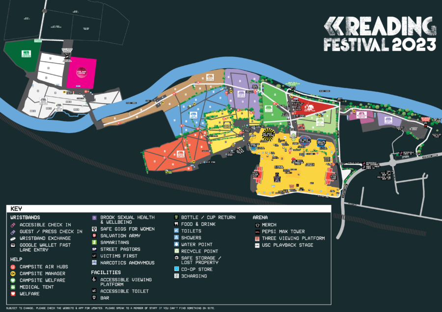 2023 reading festival map