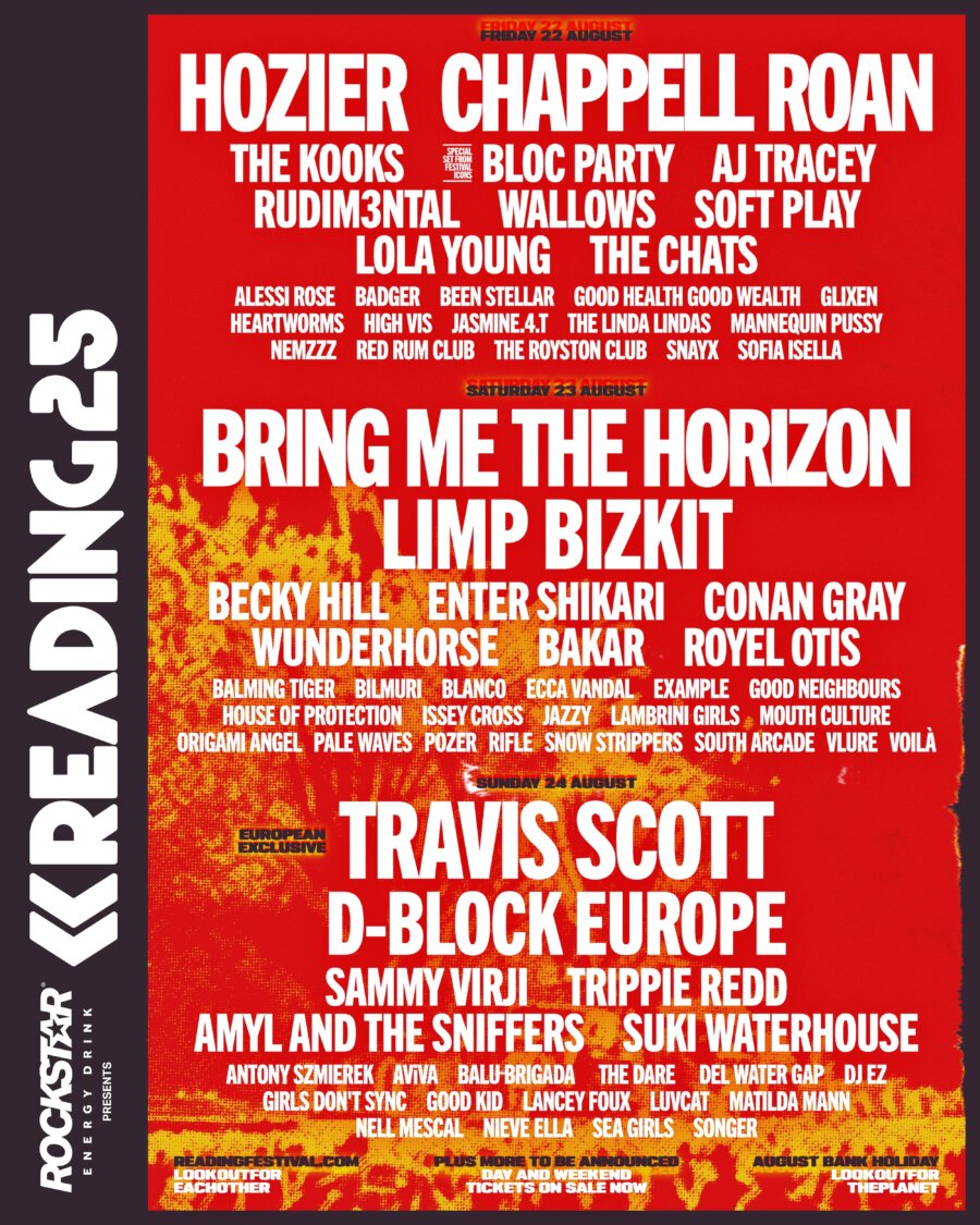 Reading Festival 2025 lineup poster