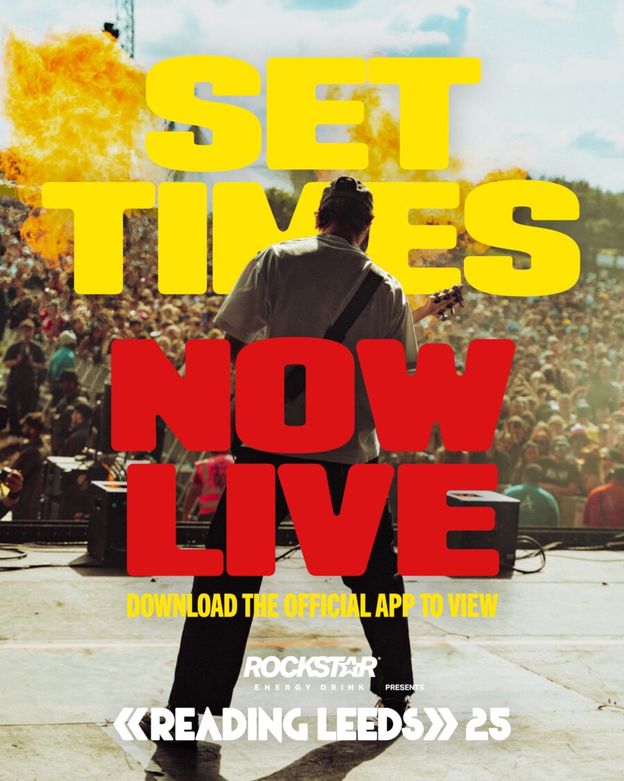 live image of festival main stage artist with 'set times live' overlaid